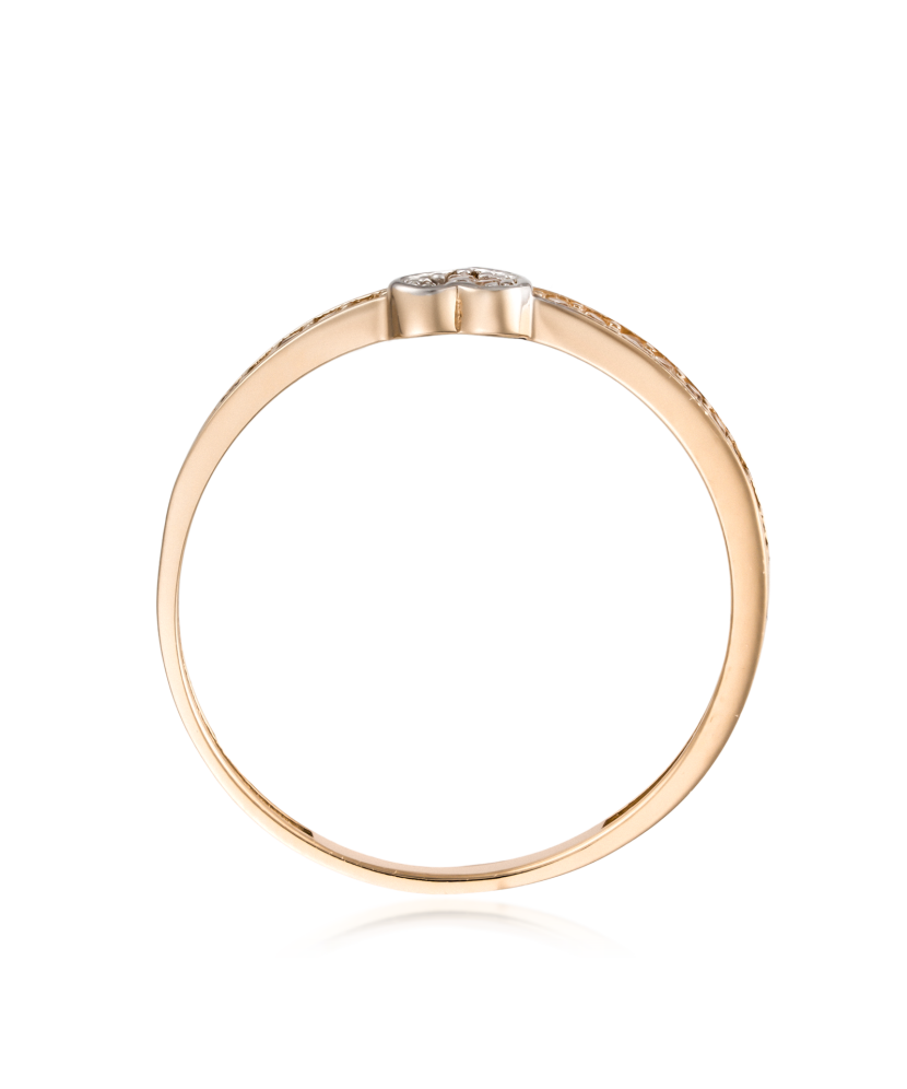 Auksinis žiedas su cirkoniais