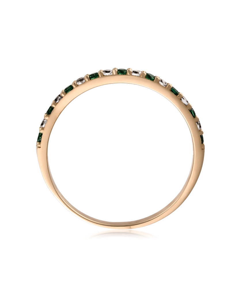 Auksinis žiedas su cirkoniais