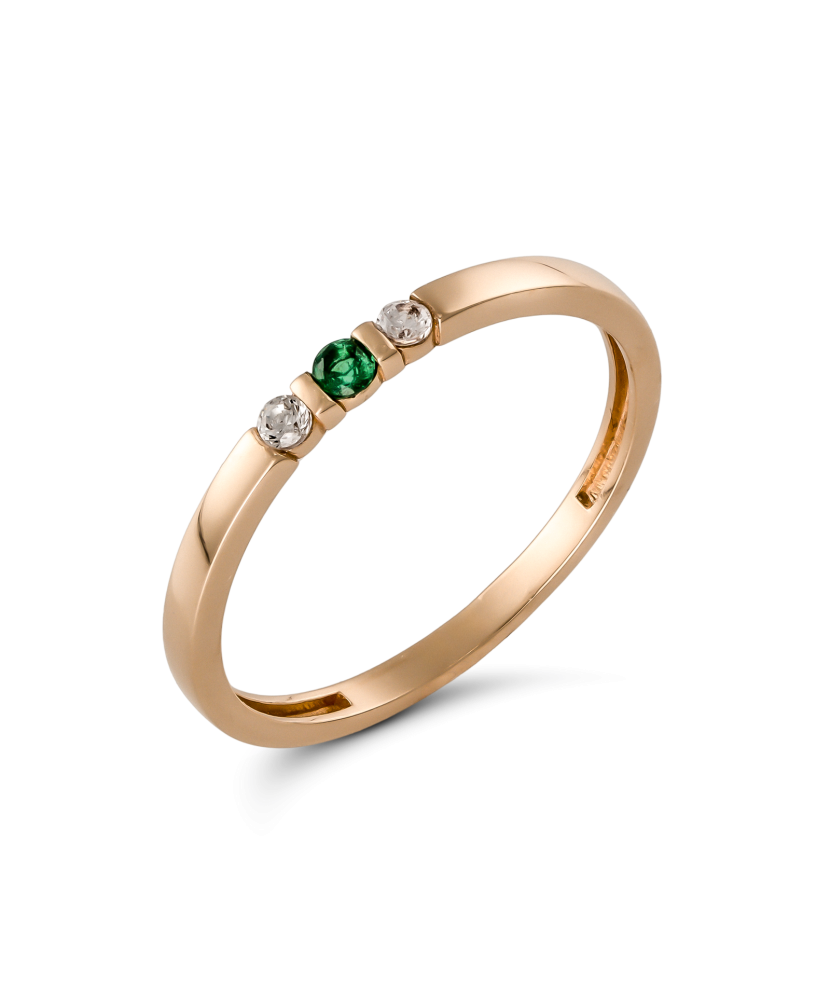 Auksinis žiedas su cirkoniais