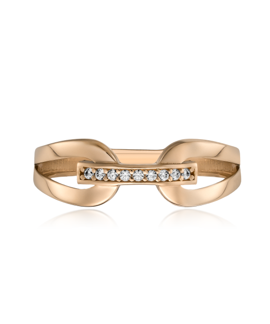 Auksinis žiedas su cirkoniais