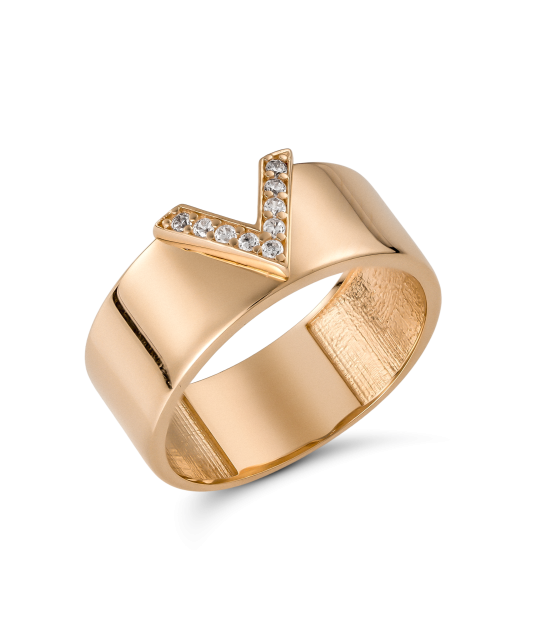 Auksinis žiedas su cirkoniais