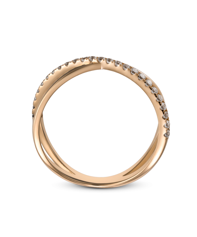 Auksinis žiedas su cirkoniais