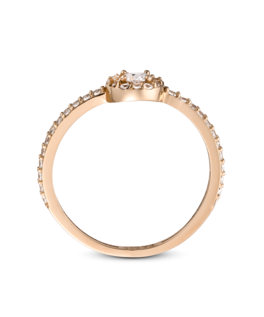 Auksinis žiedas su cirkoniais