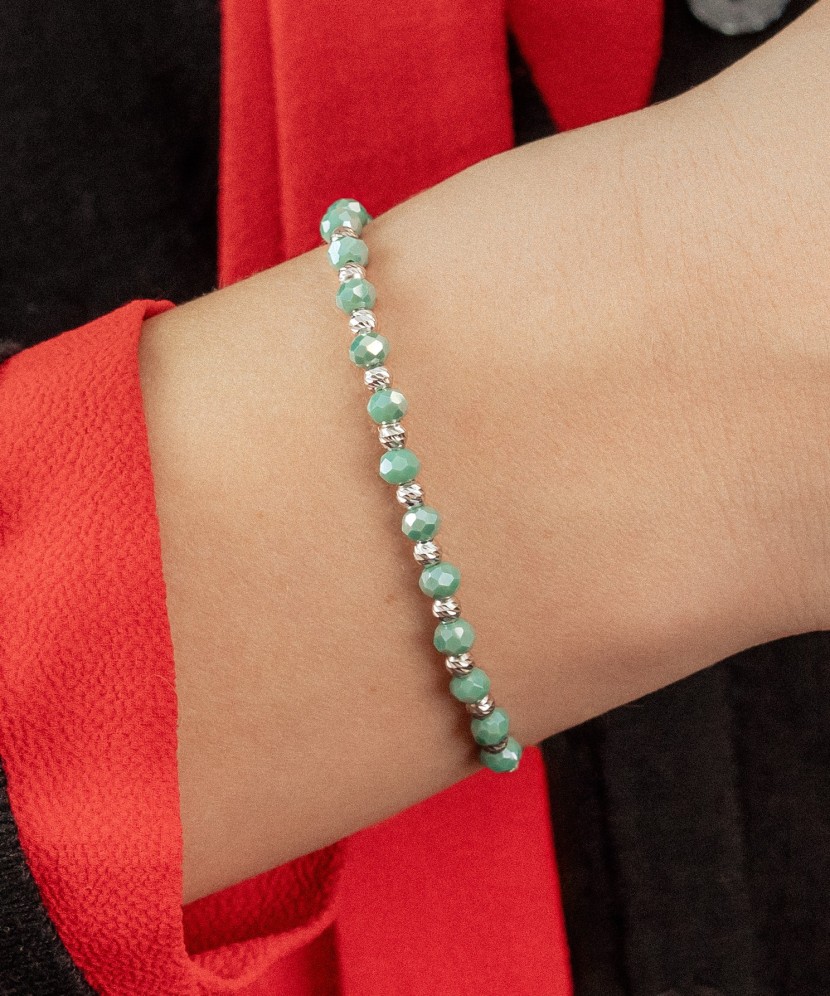 Juodo Siūlo Apyrankė Su Sidabru Ir Oniksais