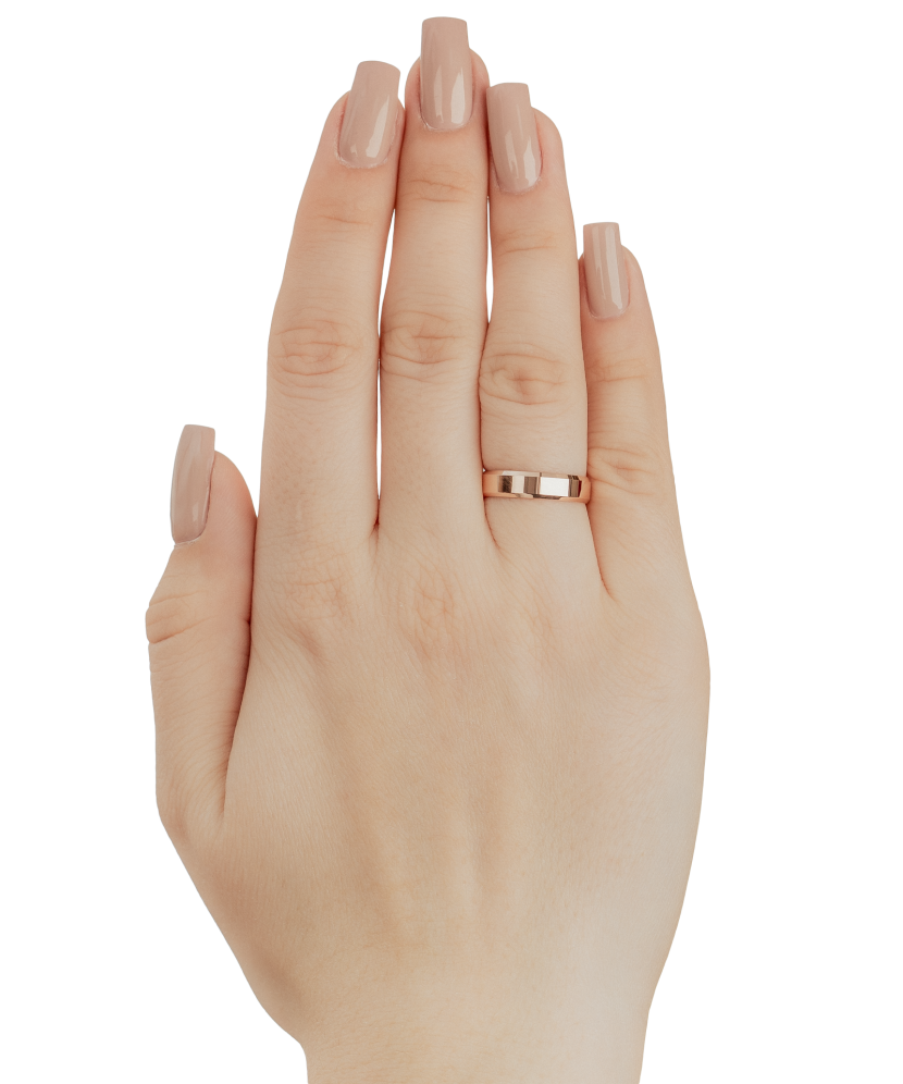 Auksinis vestuvinis žiedas 4.5mm su komfortu - 375 praba