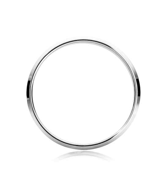 Balto aukso vestuvinis žiedas 4.5mm su komfortu