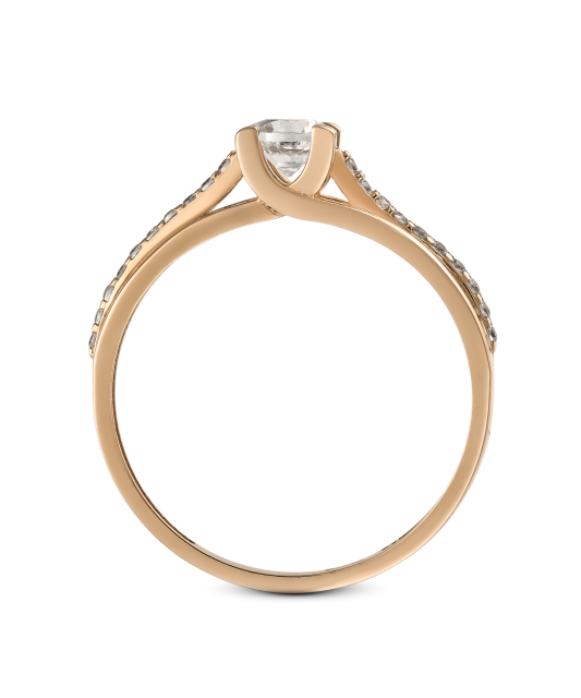 Auksinis žiedas su cirkoniais