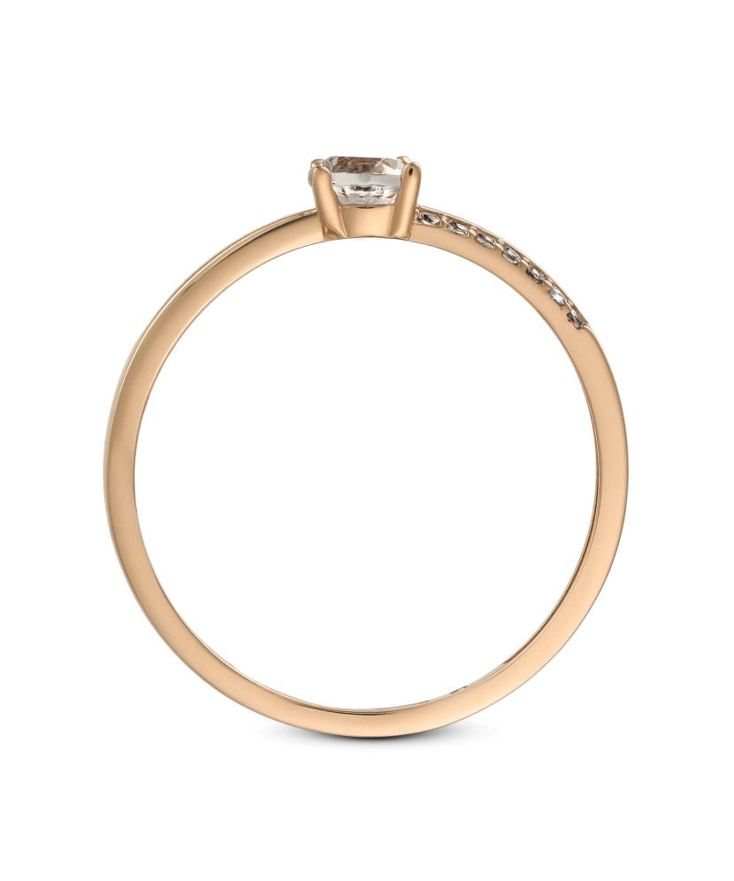 Auksinis žiedas su cirkoniais