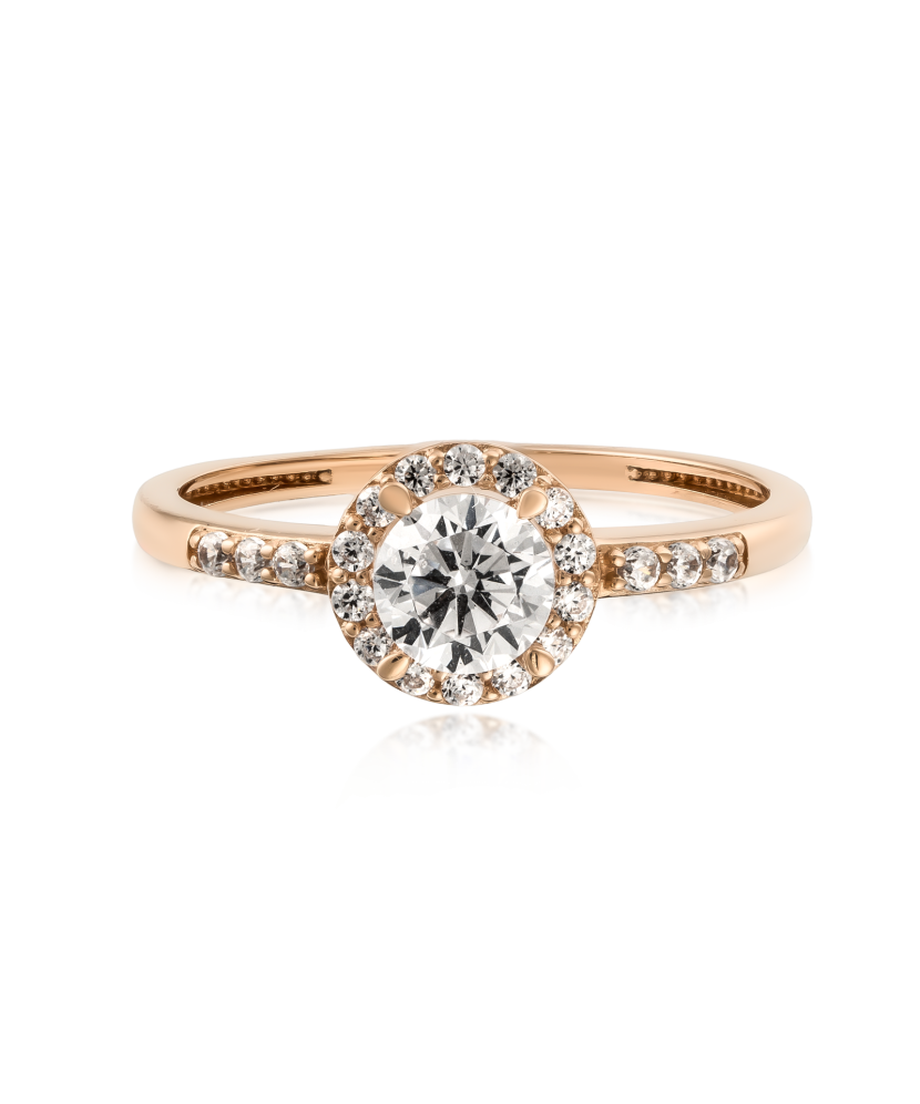 Auksinis žiedas su cirkoniais