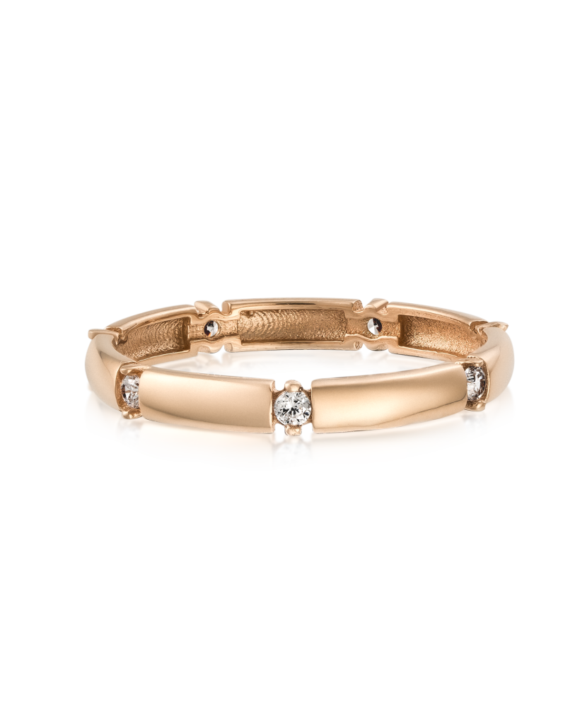 Auksinis žiedas su cirkoniais