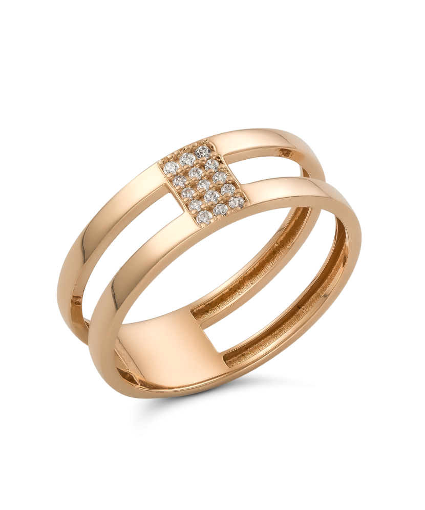 Auksinis žiedas su cirkoniais