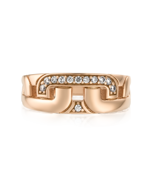 Auksinis žiedas su cirkoniais