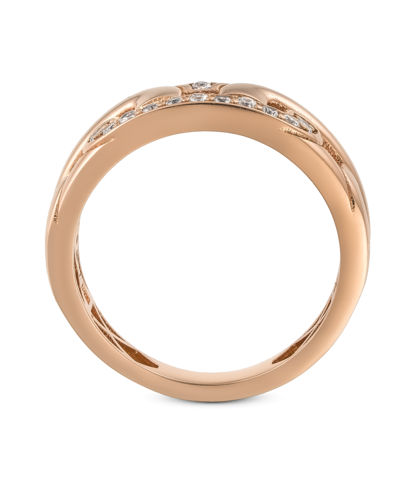 Auksinis žiedas su cirkoniais