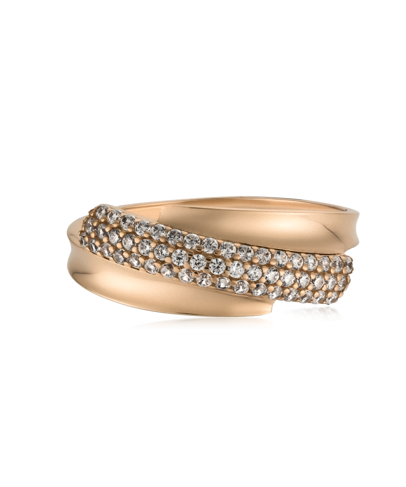 Auksinis žiedas su cirkoniais