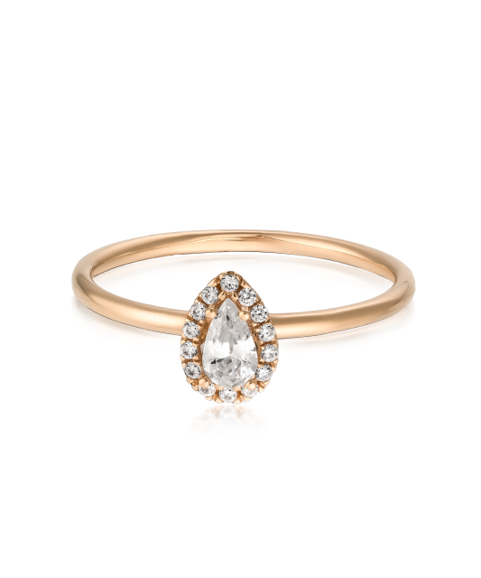 Auksinis žiedas su cirkoniais