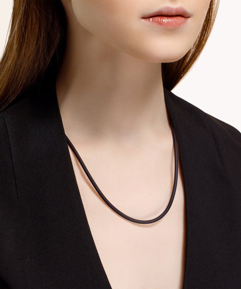 Kaučiukinė grandinėlė su sidabru - Sidabrinės grandinėlės - Goldinga