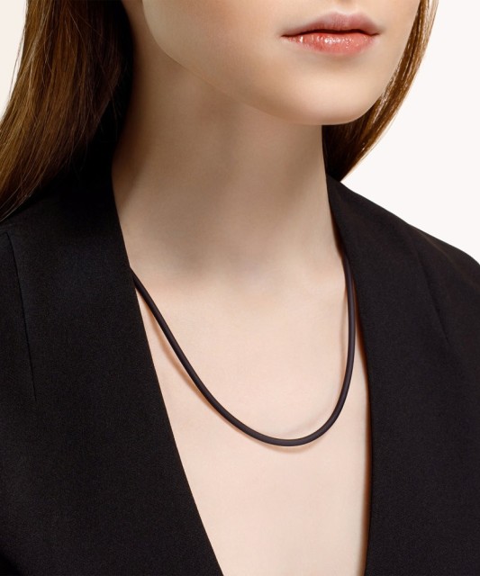 Kaučiukinė grandinėlė su sidabru - Sidabrinės grandinėlės - Goldinga