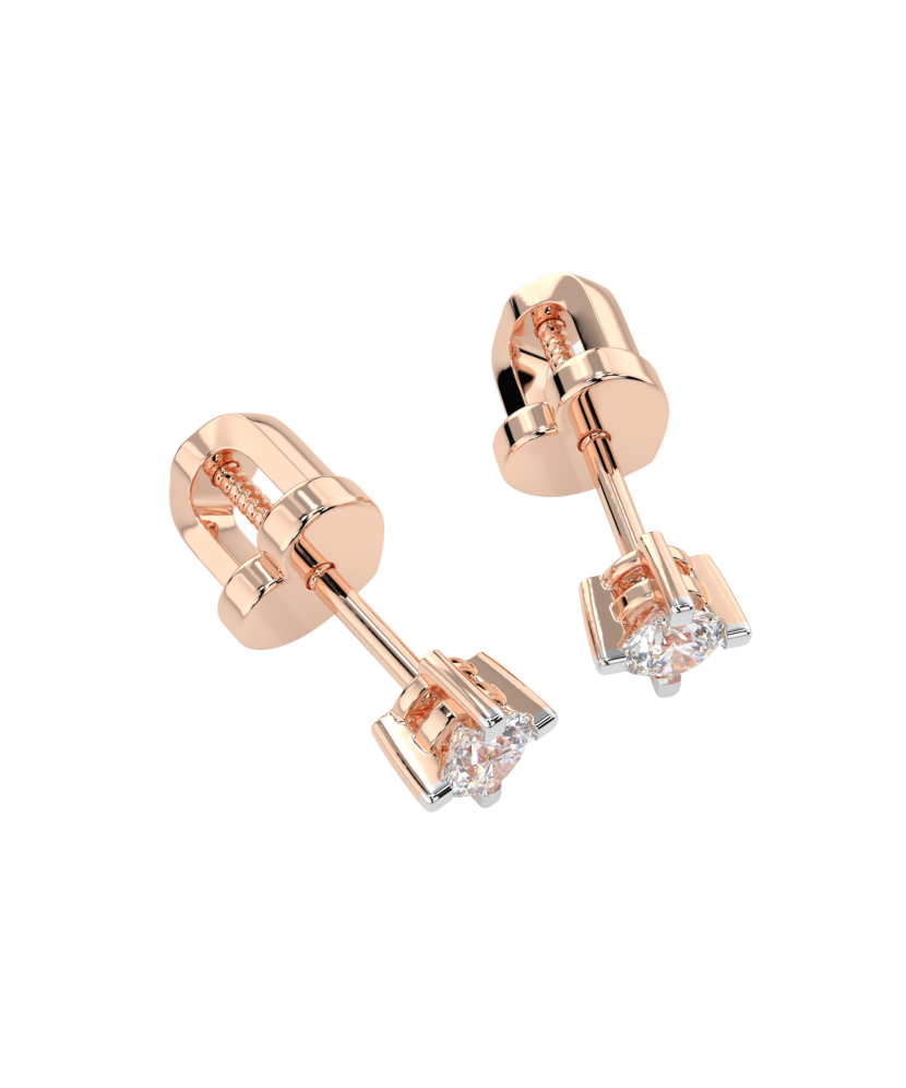 Auksiniai auskarai su deimantais  - Goldinga