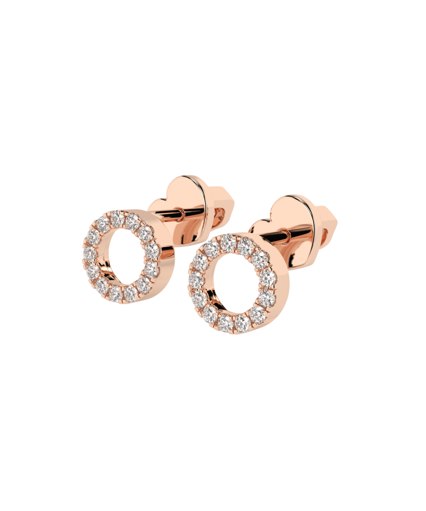 Auksiniai auskarai su briliantais  - Goldinga