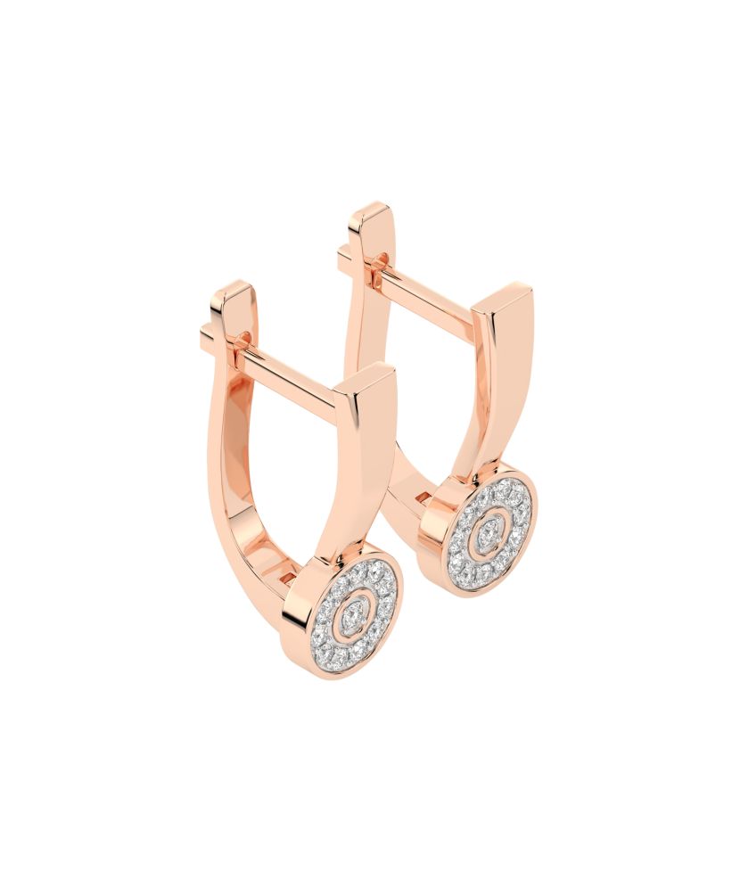 Auksiniai auskarai su briliantais  - Goldinga