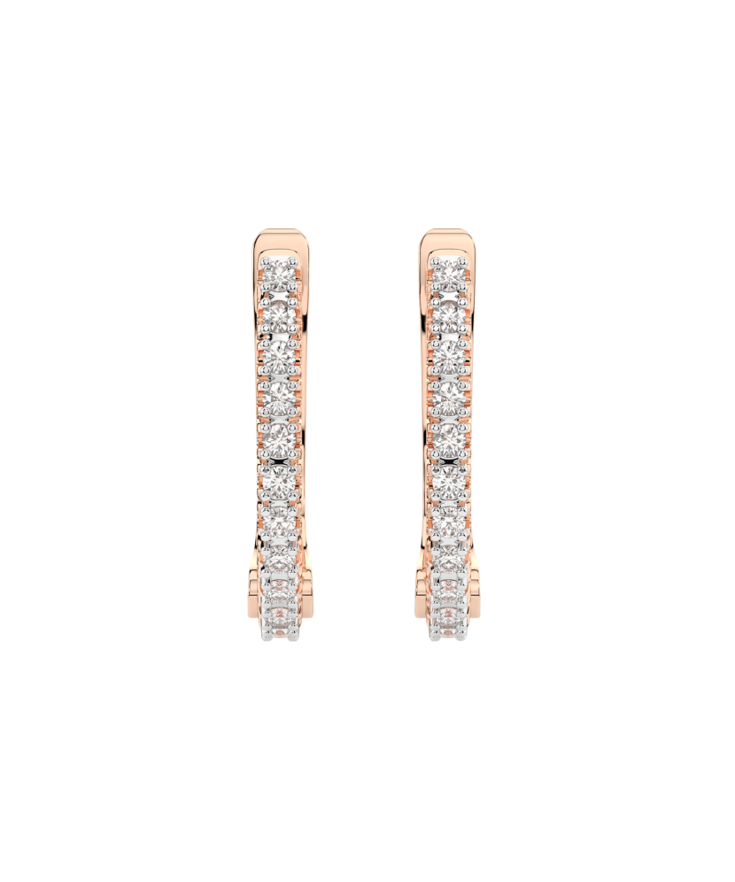 Auksiniai auskarai su briliantais  - Goldinga