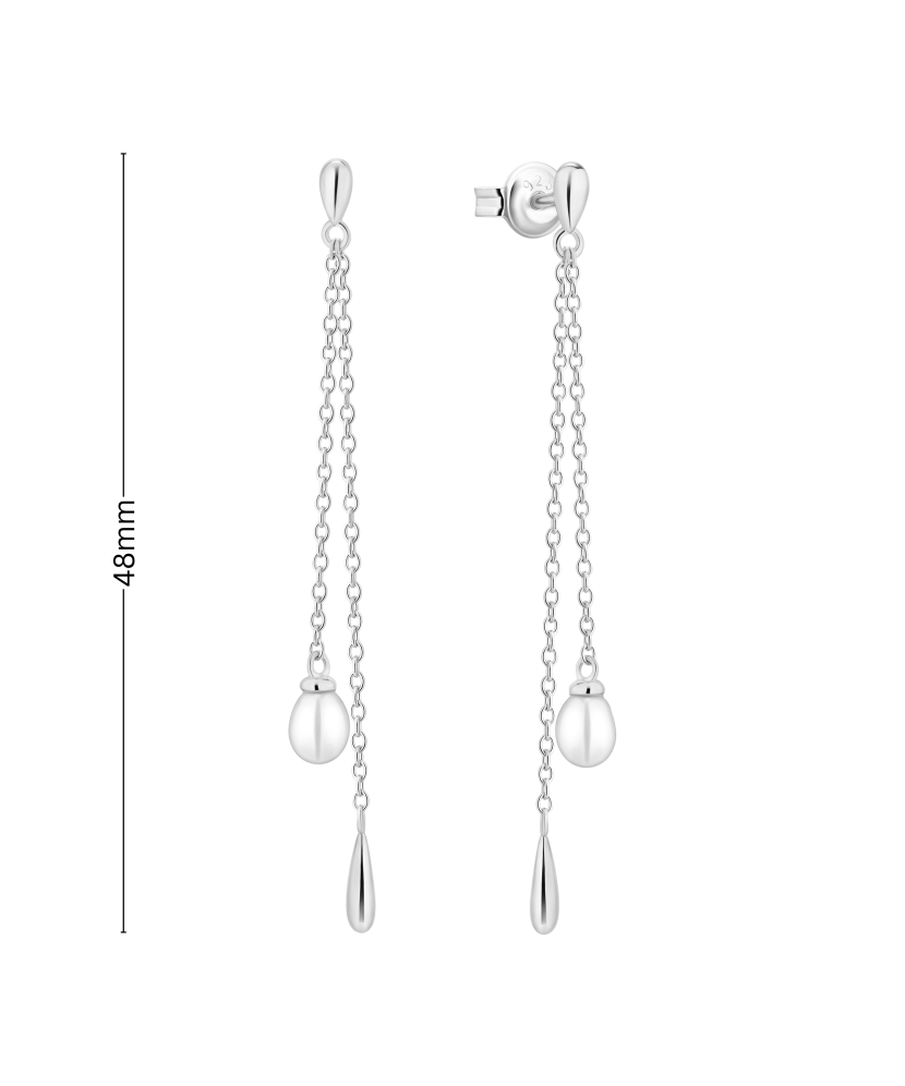 Sidabriniai auskarai su perlais