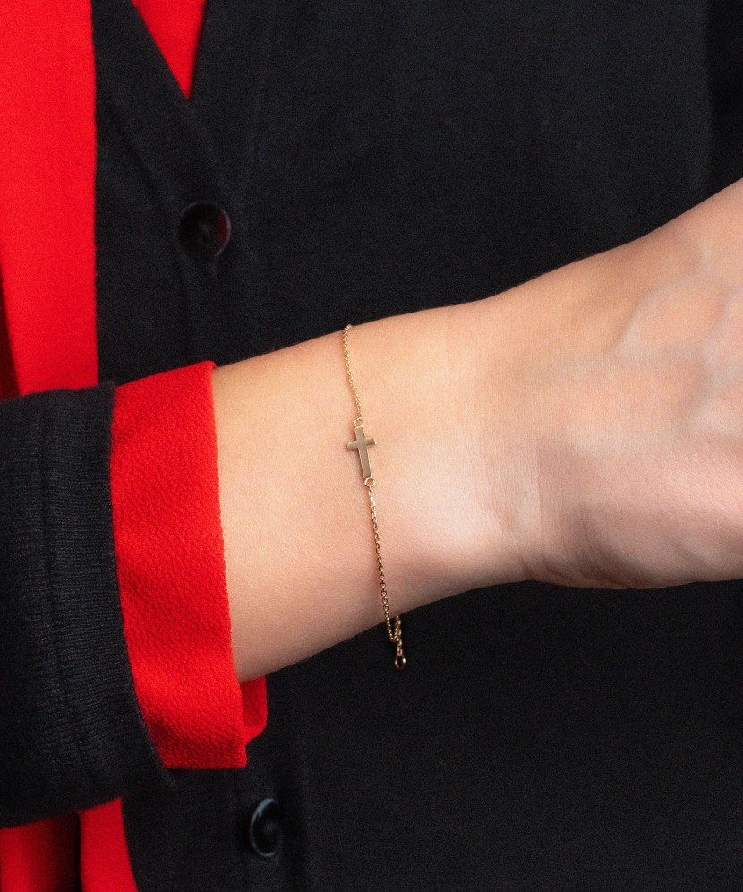 Auksinė apyrankė "Kryželis"