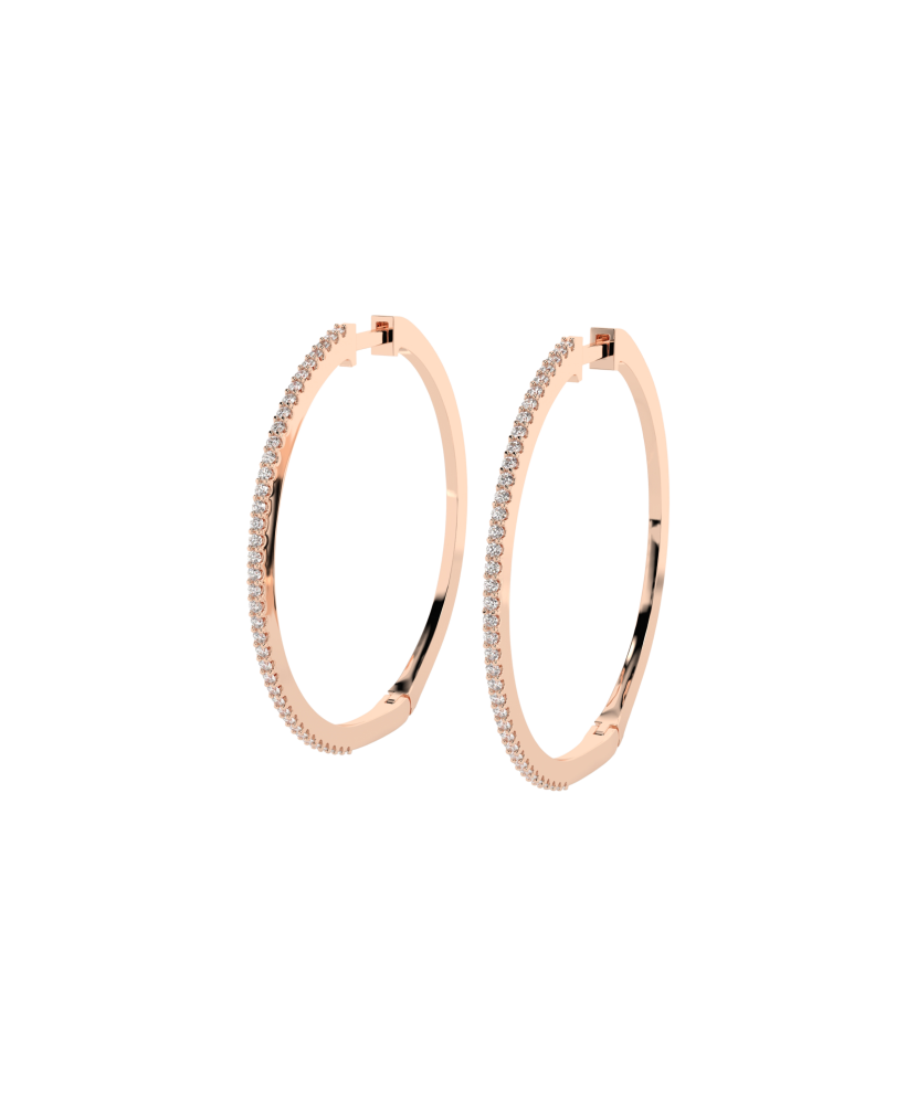 Auksiniai auskarai su briliantais  - Goldinga