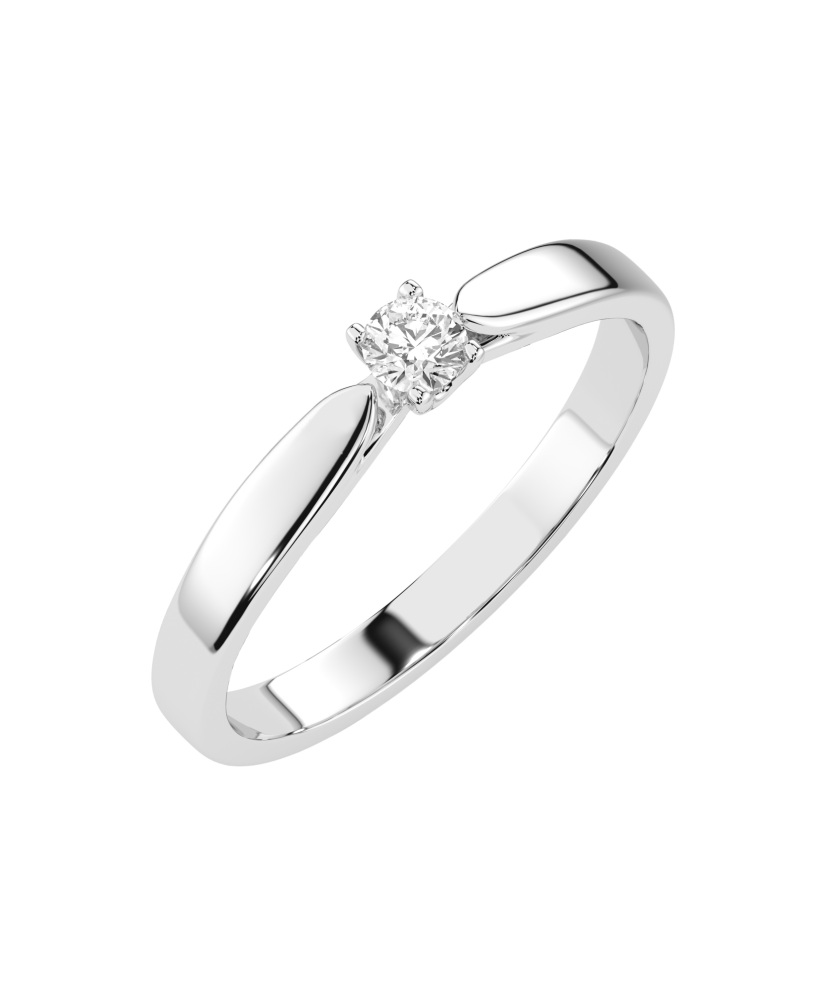 Auksinis žiedas su briliantu  - Goldinga