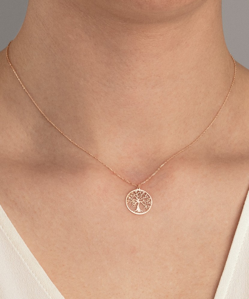 Auksinė grandinėlė su pakabuku "Gyvybės medis"