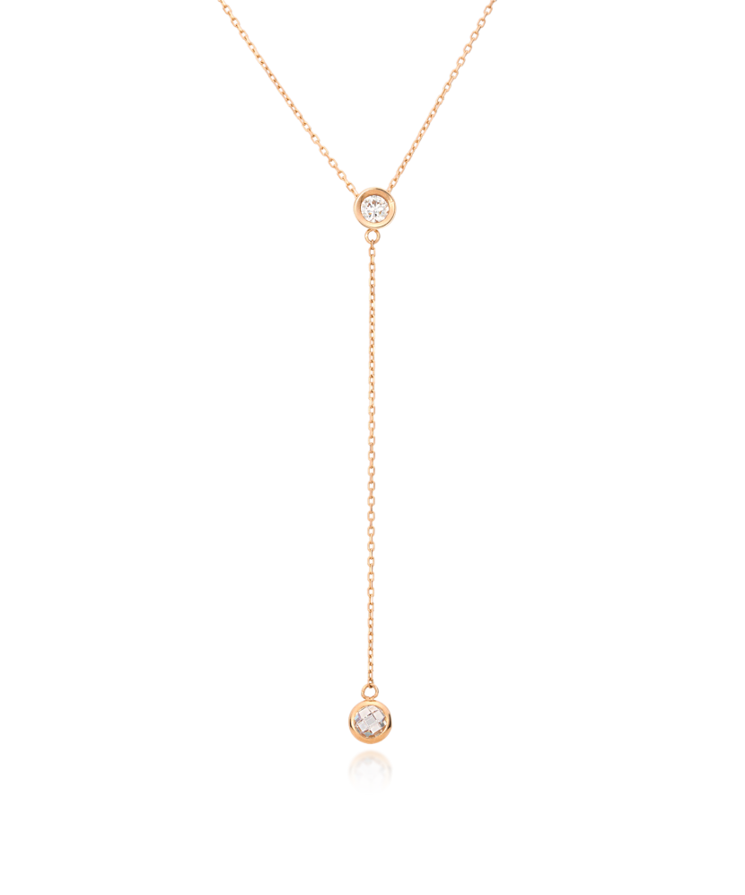 Auksinė grandinėlė su cirkonio pakabuku