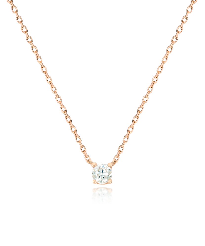 Auksinė grandinėlė su cirkonio pakabuku