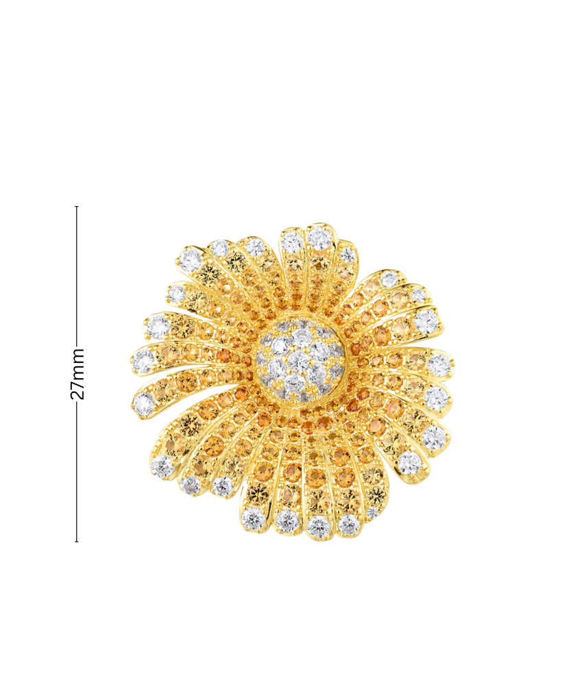 Paauksuotas Sidabrinis pakabukas su špineliais ir cirkoniais