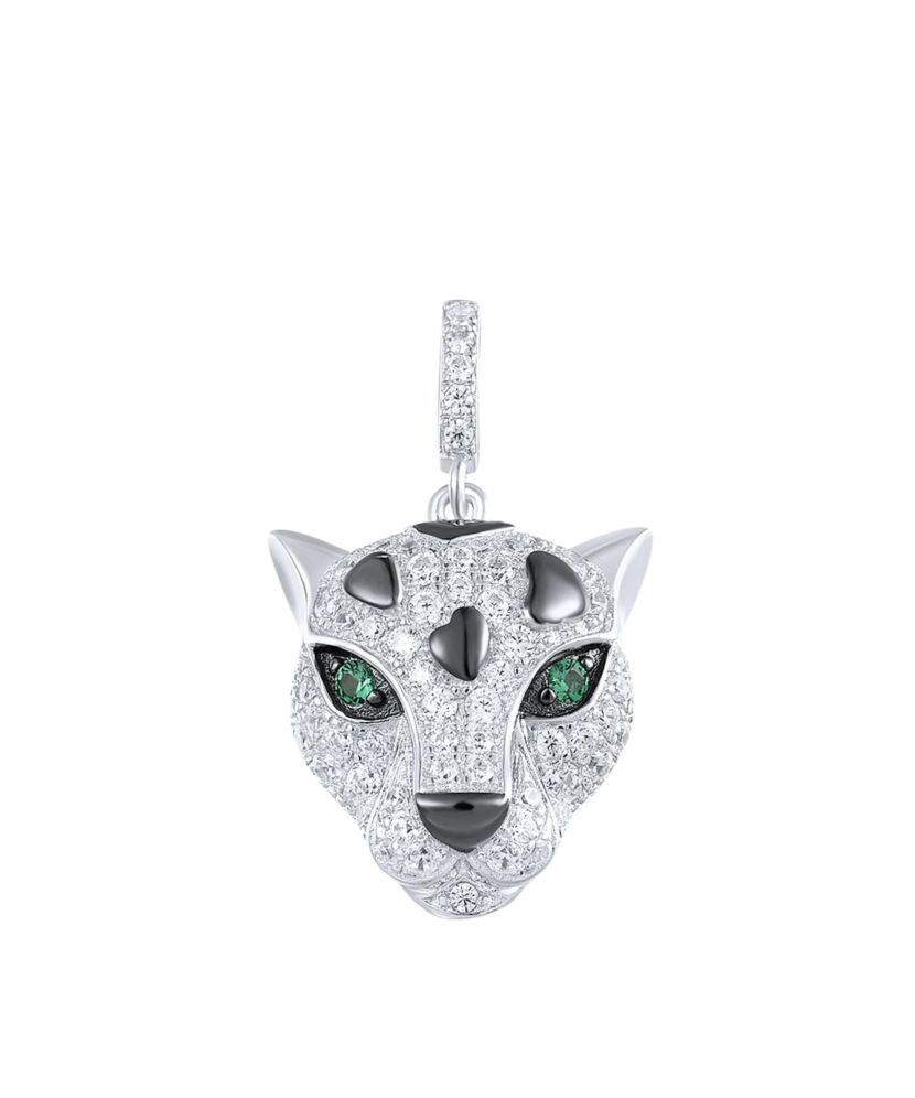 Sidabrinis pakabukas su špineliais ir cirkoniais