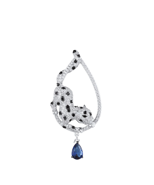 Sidabrinis pakabukas su špineliais ir cirkoniais