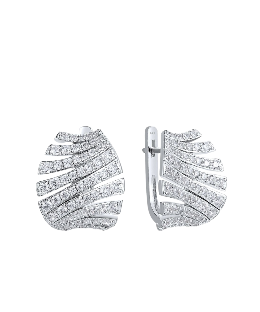 Paauksuoti Sidabriniai auskarai su cirkoniais