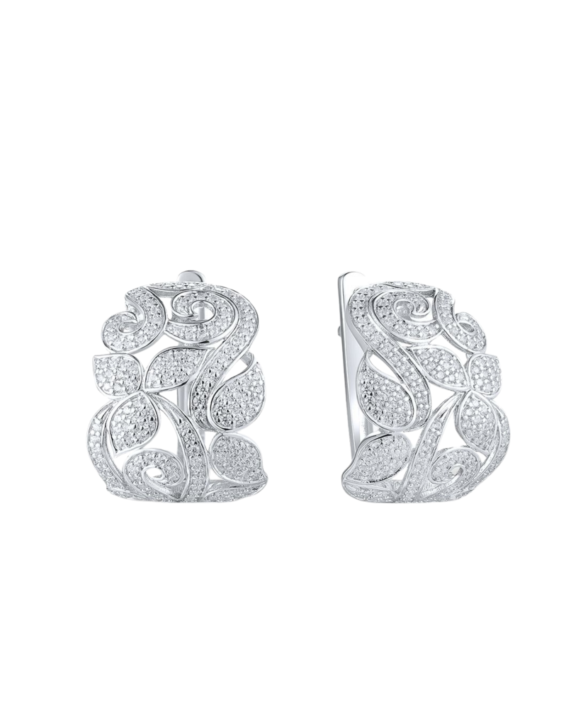 sidabriniai auskarai su cirkoniais