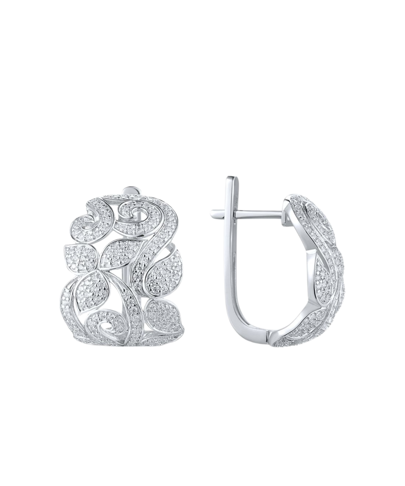 sidabriniai auskarai su cirkoniais