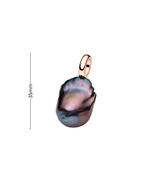 Paauksuotas sidabrinis pakabukas su kasumi perlu