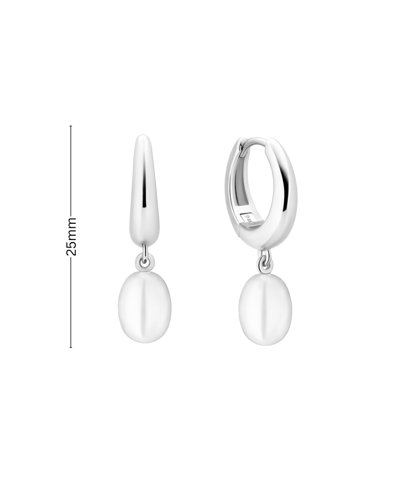 Sidabriniai auskarai su perlais