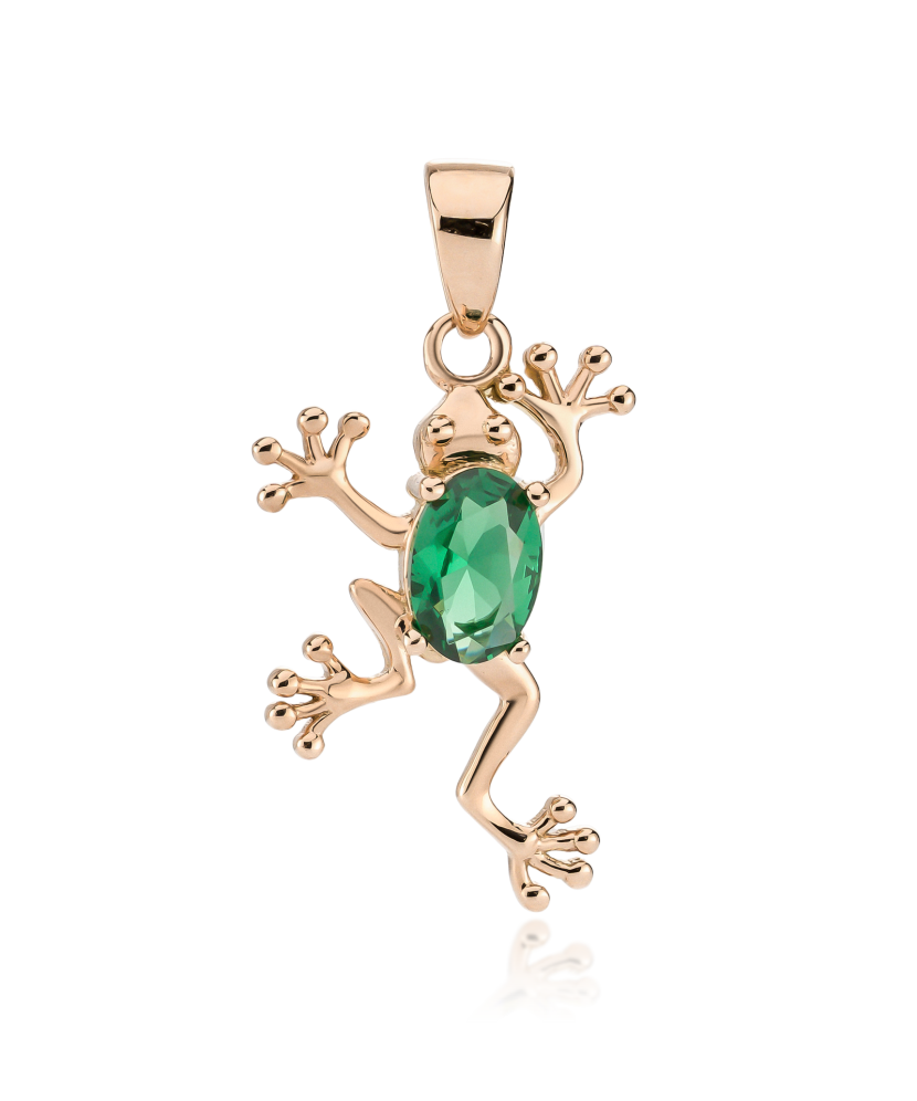 Auksinis pakabukas su cirkoniu "Varlė"