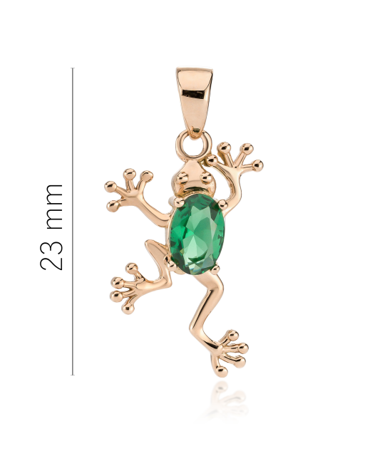 Auksinis pakabukas su cirkoniu "Varlė"