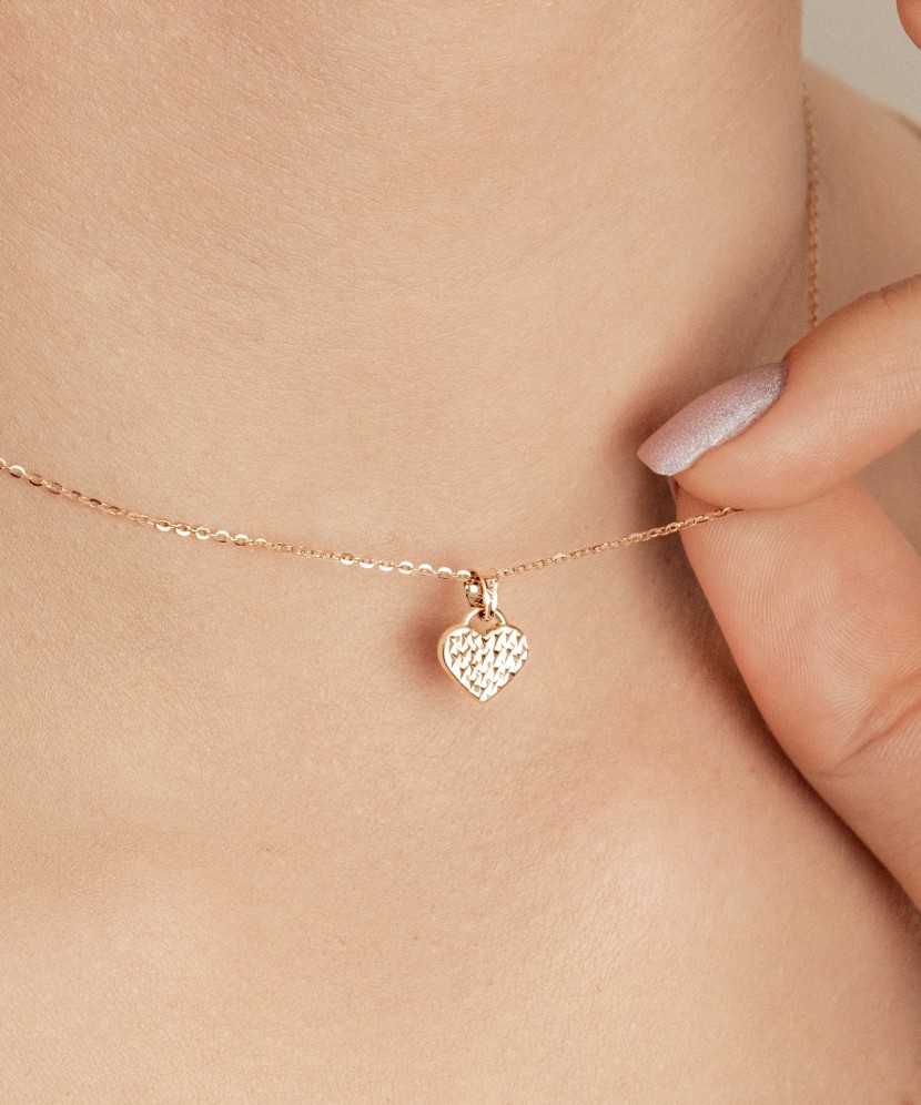 Dvipusis auksinis pakabukas "Širdelė"