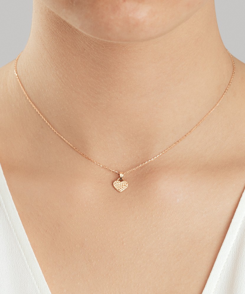 Dvipusis auksinis pakabukas "Širdelė"