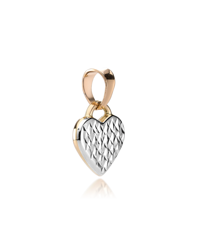 Dvipusis auksinis pakabukas "Širdelė"