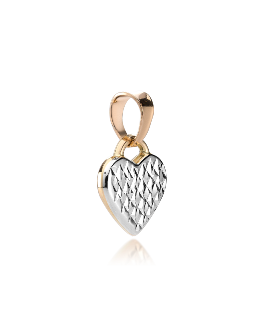 Dvipusis auksinis pakabukas "Širdelė"