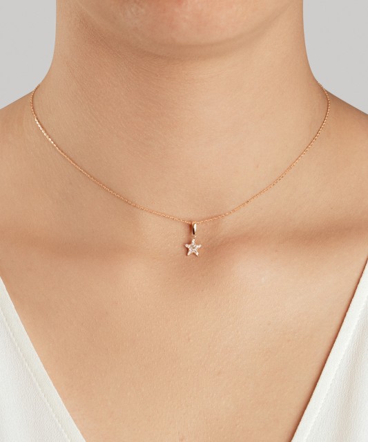 Auksinis pakabukas su cirkoniais "Žvaigždė"