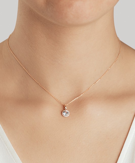 Auksinis pakabukas su cirkoniais