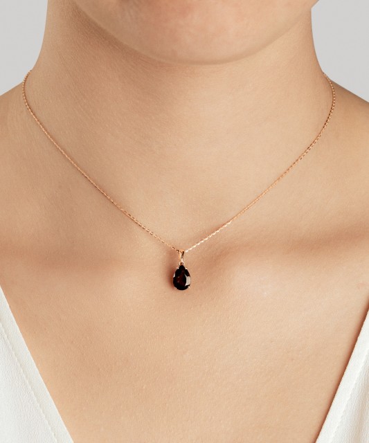 Auksinis pakabukas su dūminiu kvarcu