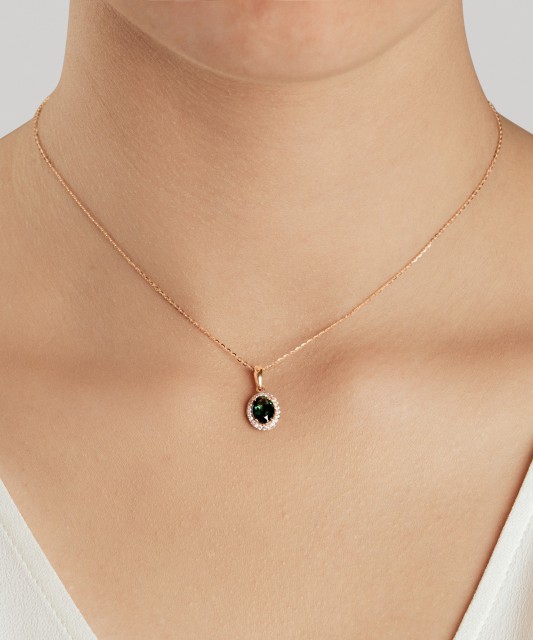 Auksinis pakabukas su cirkoniais